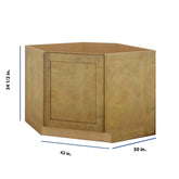 Modernform Cabinet Natural Shaker 42" W X 34 1/2" H X 24" D Diagonal Corner Sink Base Cabinet