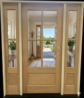 5/9x6/8 Exterior Mahogany Door 3/4 4 Lite with Sidelights