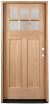 Crafstman 6 Lite 3/0x6/8 Exterior Mahogany Prehung Door