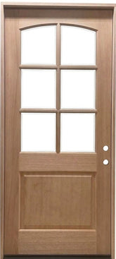 3/6x8/0 Exterior Mahogany Door | 6 Lite
