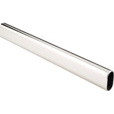 10 Satin Nickel 19/32"x1-3/16"x92" Oval Steel Closet Rods