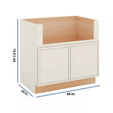 Modernform Cabinet Slim Dove White 36" W X 34 1/2" H X 24" D Farm Sink Base Cabinet