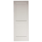 24 in x 80 in White Shaker 2-Panel Solid Core Primed MDF Interior Door Slab