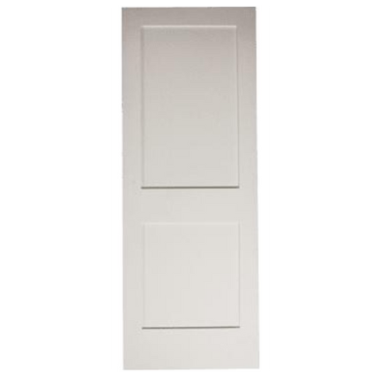 24 in x 80 in White Shaker 2-Panel Solid Core Primed MDF Interior Door Slab