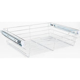 Chrome Closet Pullout Basket with Slides 16"D x 23"W x 6"H