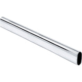 10 Chrome 19/32"x1-3/16"x92" Oval Steel Closet Rods