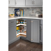 32" Kidney Two-Shelf Plastic Lazy Susan Set