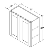 Wall Kitchen Cabinet W3036 Shaker Toffee LessCare 30 in. width 36 in. height 12 in. depth
