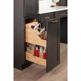 11" "No Wiggle" Powered Vanity Pullout for 15" Standard Full Height Base Cabinet