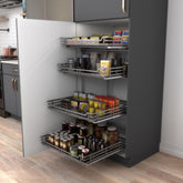 Black Nickel STORAGE WITH STYLE® Metal Pilaster Set for Pullout Baskets (21-1/2" Height)