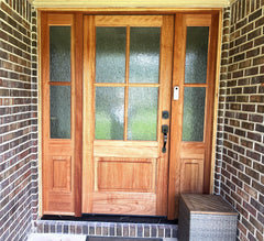 5/9x6/8 Exterior Mahogany Door 3/4 4 Lite with Sidelights