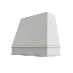 Kitchen Cabinet Distributors Shaker White Tapered Hood Classic Trim - 42" W x 30" H