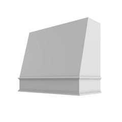 Kitchen Cabinet Distributors Shaker White Angled Hood Classic Trim - 36" W x 48" H