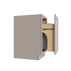 Kitchen Cabinet Distributors Shaker Sand Trash Can Base w/ Full Height Door -18" W w/ 1 Can