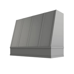 Kitchen Cabinet Distributors Essential Gray Angled Hood with Strapping Flat Trim - 48" W x 48" H