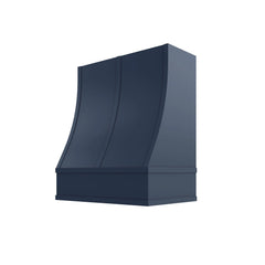 Kitchen Cabinet Distributors Brooklyn Midnight Sloped Hood with Strapping Flat Trim - 30" W x 30" H
