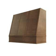 Kitchen Cabinet Distributors Shaker Kodiak Angled Hood with Strapping Flat Trim - 42" W x 48" H