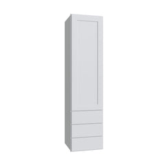 Kitchen Cabinet Distributors Shaker White Slab Wall Twr w/ 3 Drawers - 15" W x 48" H x 14.5" D