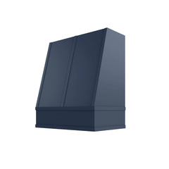 Kitchen Cabinet Distributors Brooklyn Midnight Angled Hood with Strapping Flat Trim - 30" W x 30" H