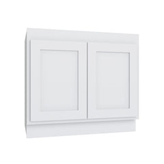 Kitchen Cabinet Distributors Essential White Sink Base Cabinet - 30" W x 32.5" H x 24" D - ADA Accessible