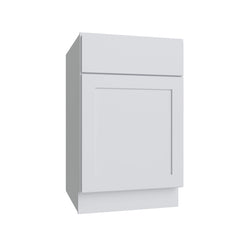 Kitchen Cabinet Distributors Shaker White Slab Single Door Standard Base Cabinet - 12" W