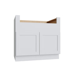 Kitchen Cabinet Distributors Shaker White Farm Sink Base Cabinet - 36" W