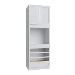 Kitchen Cabinet Distributors Shaker White 5PC Oven Cabinet - 33"Wx96"H