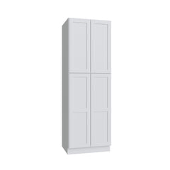 Kitchen Cabinet Distributors Shaker White Pantry - 24" W x 90" H