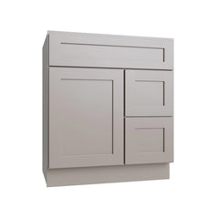 Kitchen Cabinet Distributors Shaker Sand Vanity Sink Base Right Drawer Stacking Cabinet - 30" W