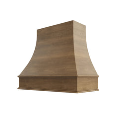 Kitchen Cabinet Distributors Brooklyn Fawn Curved Hood Classic Trim - 30" W x 36" H