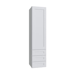 Kitchen Cabinet Distributors Shaker White 5PC Wall Twr w/ 3 Drws - 15"Wx60"Hx14.5"D