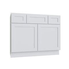 Kitchen Cabinet Distributors Shaker White 5PC Vanity Sink Base - 36"Wx34.5"Hx21"D