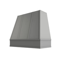 Kitchen Cabinet Distributors Essential Gray Tapered Hood with Strapping Flat Trim - 42" W x 30" H