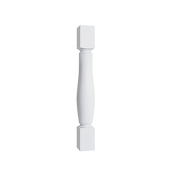 Kitchen Cabinet Distributors Shaker White Turned Post - 5" W x 35.5" H