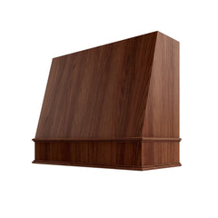 Kitchen Cabinet Distributors Oslo Classic Walnut Angled Hood Classic Trim - 42" W x 30" H
