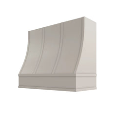 Kitchen Cabinet Distributors Shaker Sand Sloped Hood with Strapping Flat Trim - 42" W x 48" H