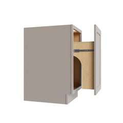 Kitchen Cabinet Distributors Shaker Sand Trash Can Base w/ Full Height Door - 18" W