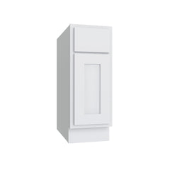 Kitchen Cabinet Distributors Essential White Single Door Standard Base Cabinet - 15" W - Reduced Height