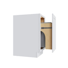 Kitchen Cabinet Distributors SW Trash Can Base w/ Full Height Door -18" W w/ 1 Can