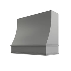 Kitchen Cabinet Distributors Brooklyn Gray Sloped Hood Classic Trim - 30" W x 36" H