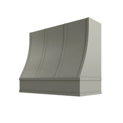 Kitchen Cabinet Distributors Shaker Moss Sloped Hood with Strapping Flat Trim - 36" W x 30" H