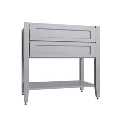 Kitchen Cabinet Distributors Brooklyn Gray Open Shelf Vanity SB - 36" W