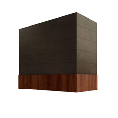 Kitchen Cabinet Distributors Brooklyn Slate Box Hood with Shiplap Walnut Band - 36" W x 48" H