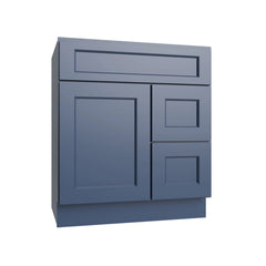 Kitchen Cabinet Distributors Brooklyn Midnight Vanity Sink Base Right Drawer Stacking Cabinet - 30" W