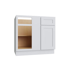 Kitchen Cabinet Distributors Shaker White 5PC Blind Base Cabinet for 48" to 51" Space - 48"W