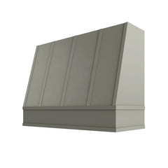 Kitchen Cabinet Distributors Shaker Moss Angled Hood with Strapping Flat Trim - 48" W x 48" H
