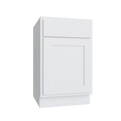 Kitchen Cabinet Distributors Essential White Single Door Base Vanity-18"W x 34.5"H x 21"D