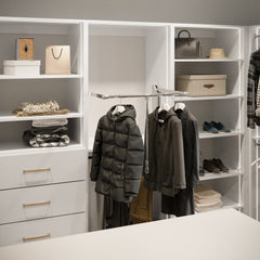 Polished Chrome Soft-close Expandable Wardrobe Lift for 25-1/2" - 35" Openings