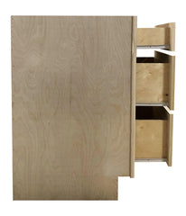 15 in Drawer Base Vanity Cabinet in Unfinished Poplar or Shaker Style or 3 Drawer