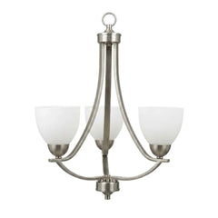 Victoria 3-Light Chandelier - NK White Glass